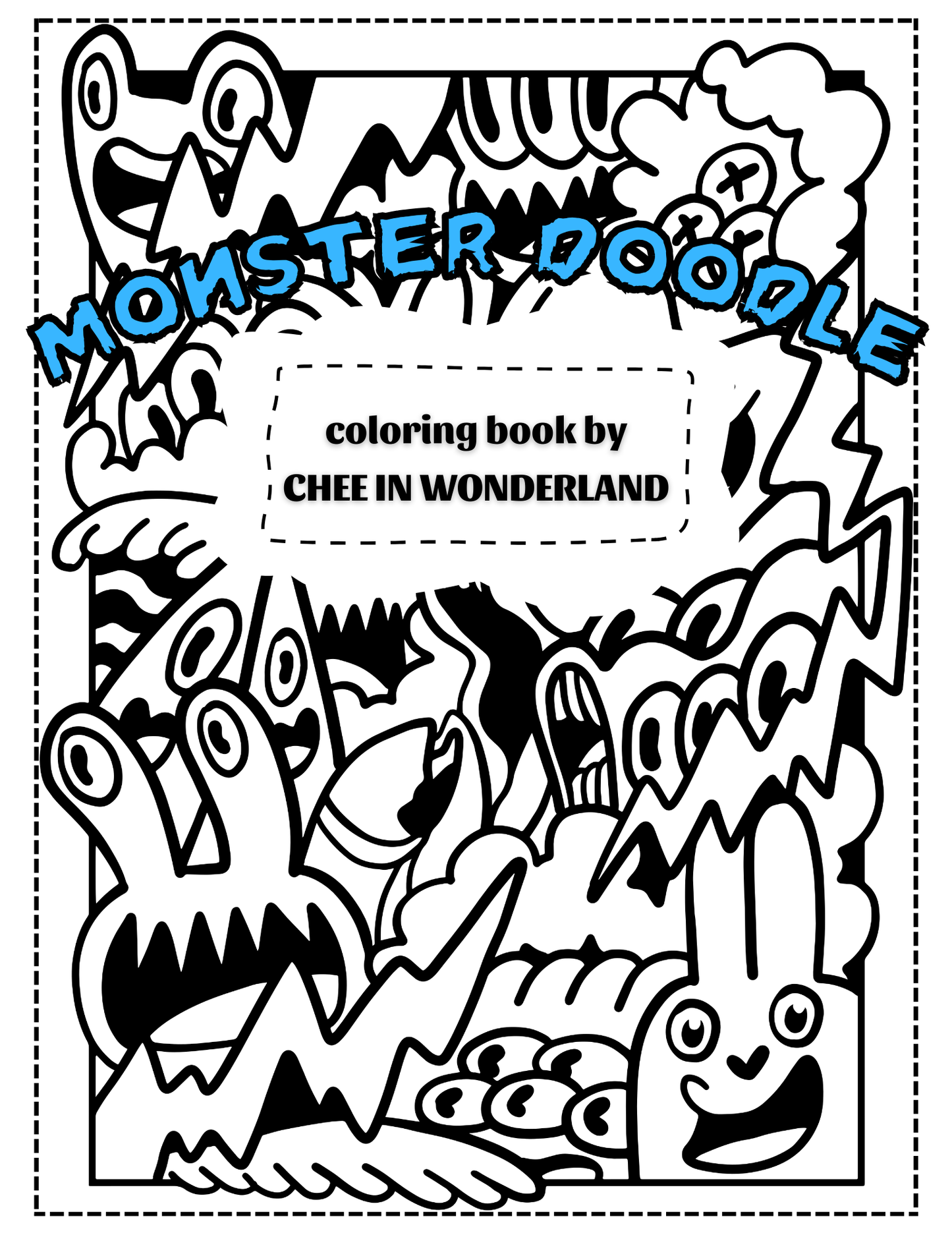 Monster Doodle Digital Coloring Book