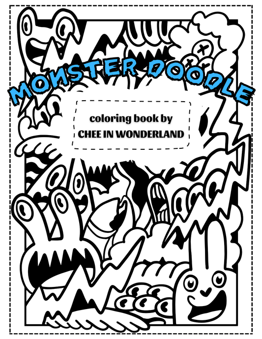 Monster Doodle Digital Coloring Book